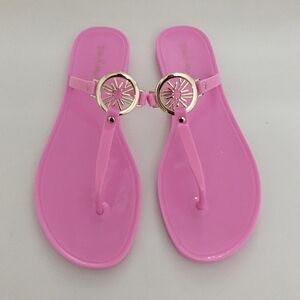 NWOB! Lilly Pulitzer Hollie Jelly Sandals In Havana Pink Size 9